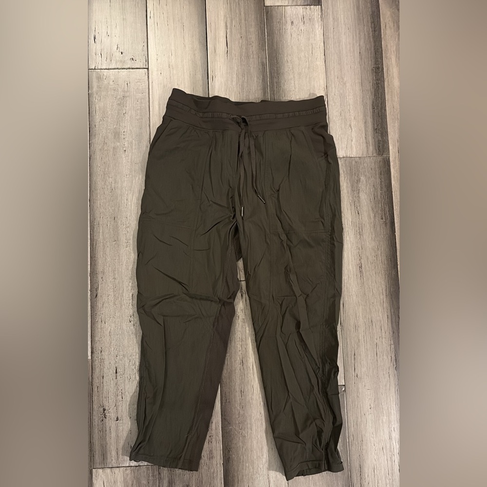 Lululemon Olive Green Cropped Dance Studio Size 8
